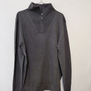 COOFANDY Men's Dark  Gray Long Sleeve Pullover Sweater -Large